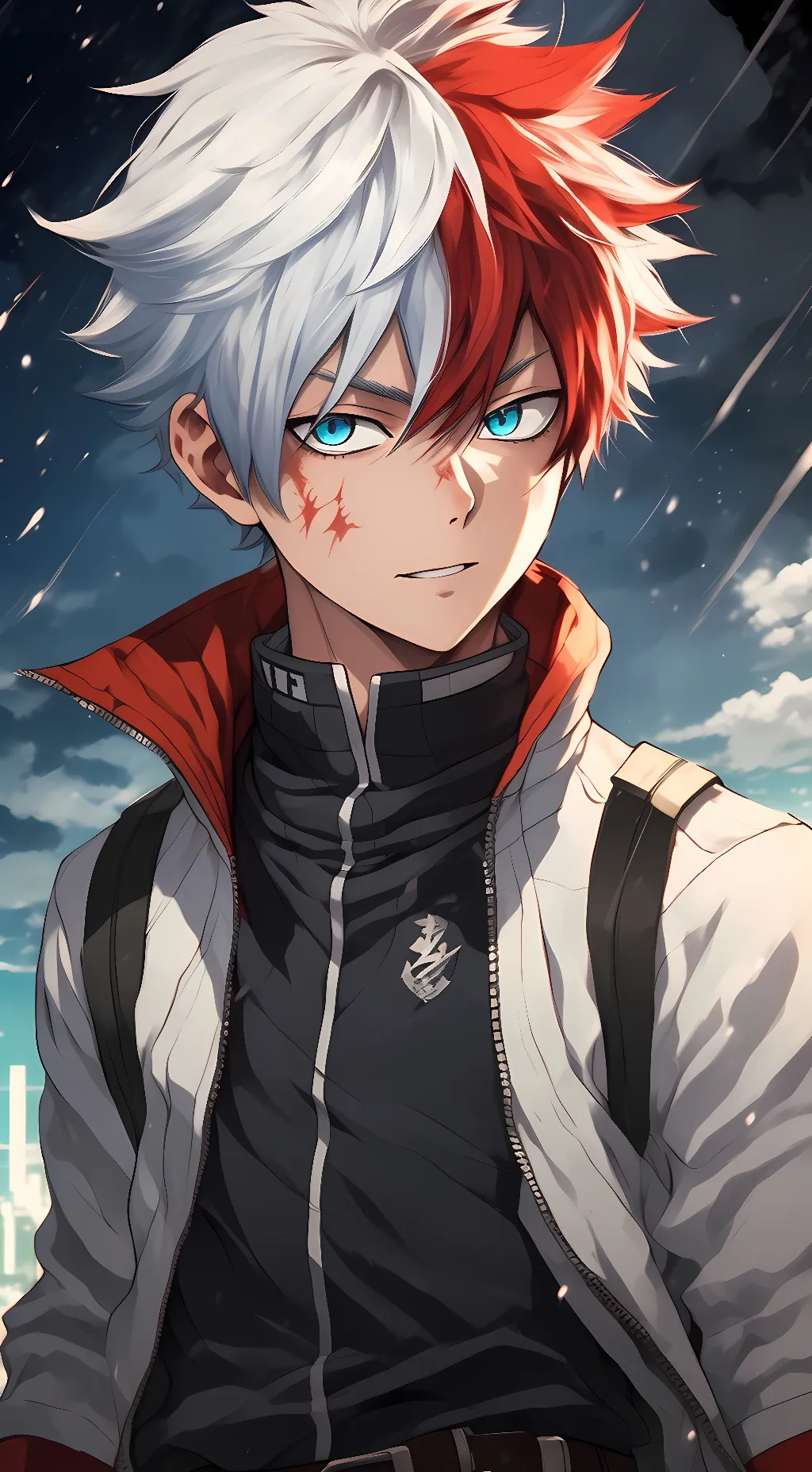 ai character: shoto todoroki  background