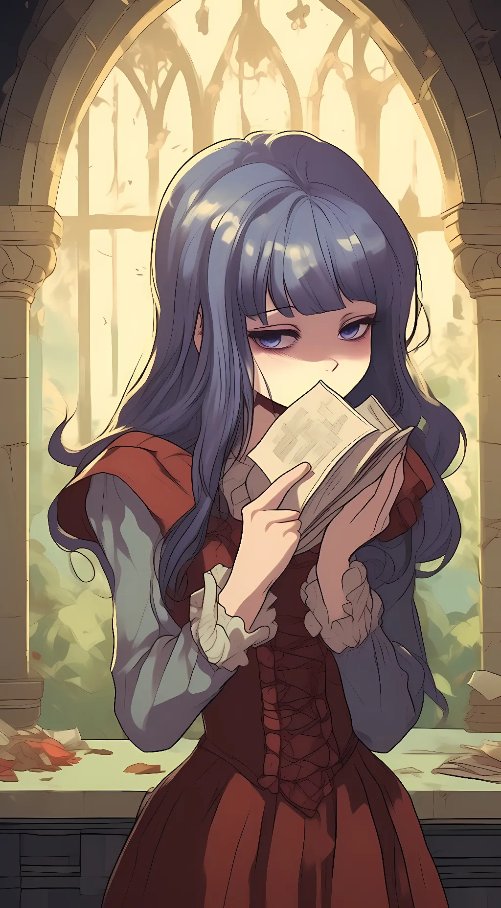 ai character: berkastel background