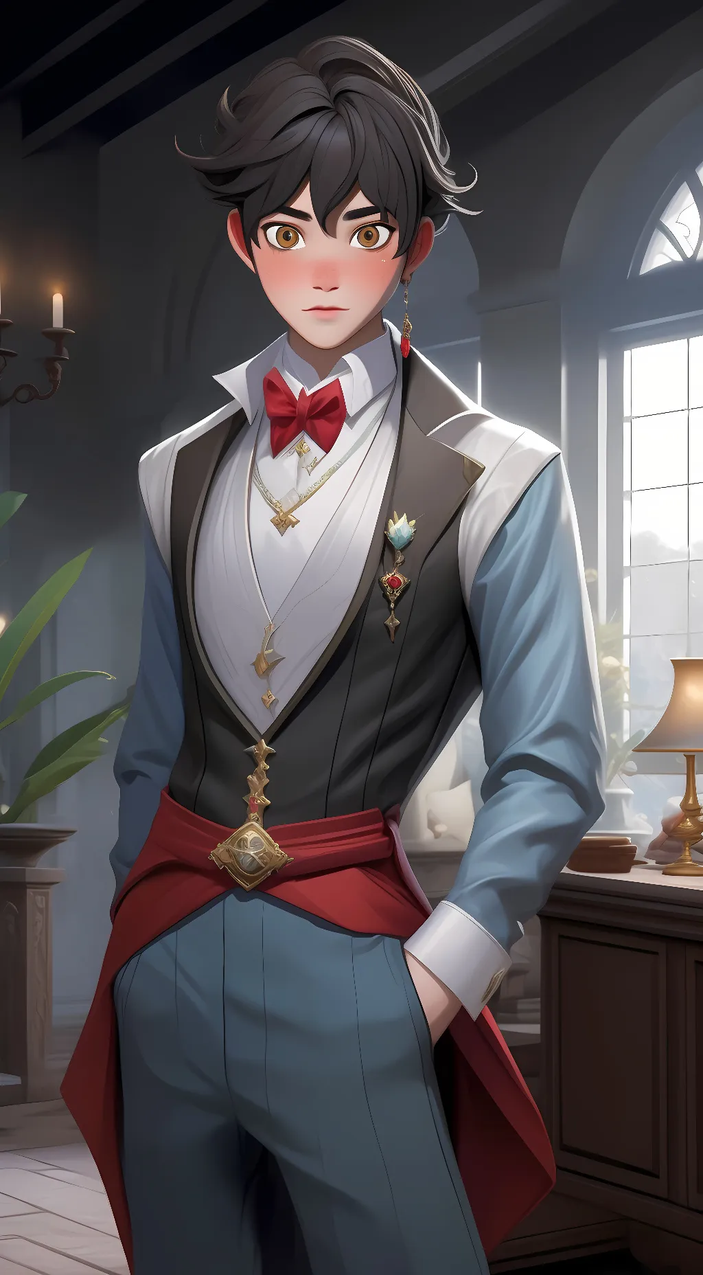 ai character: oscar pine background