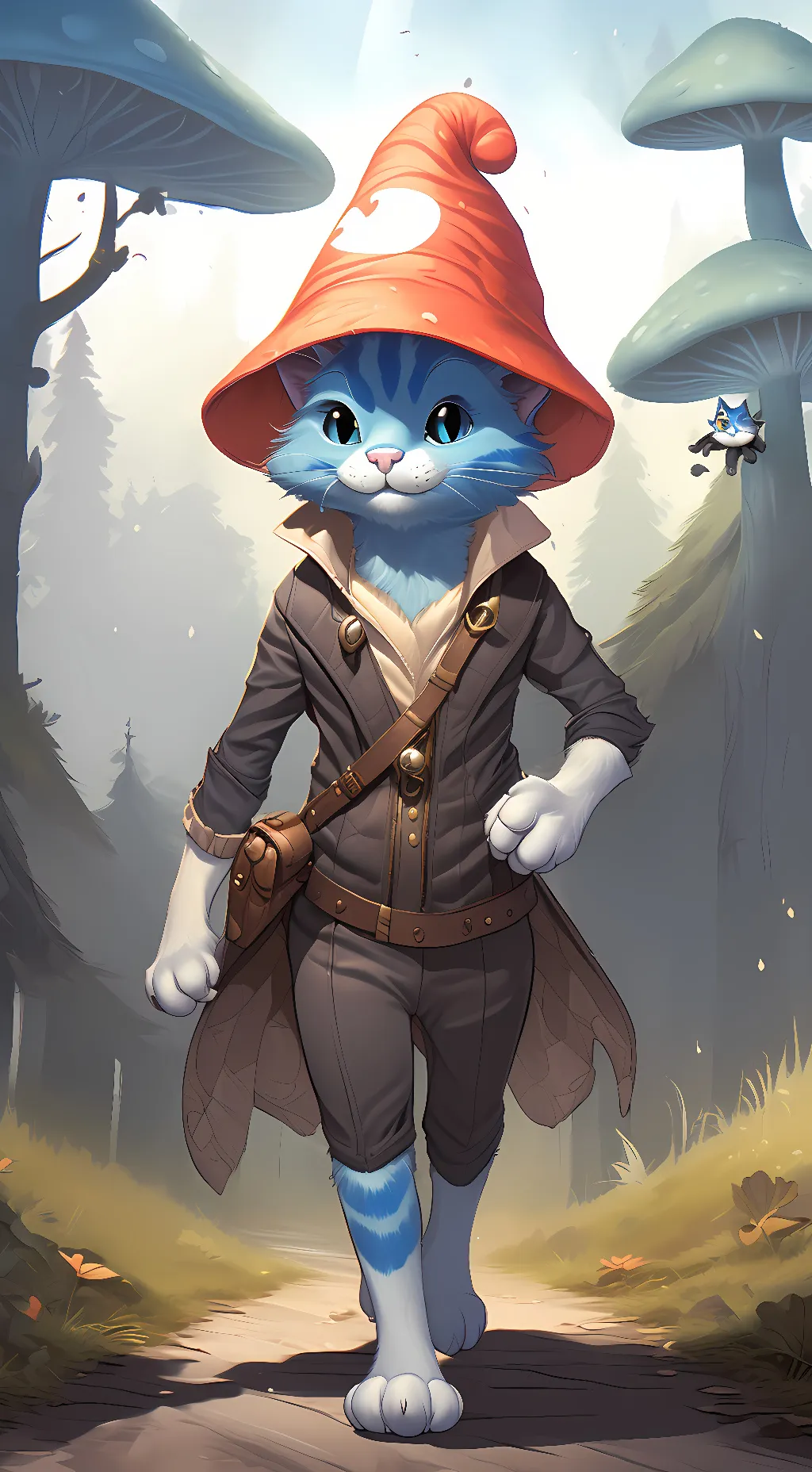 ai character: Smurf Cat background