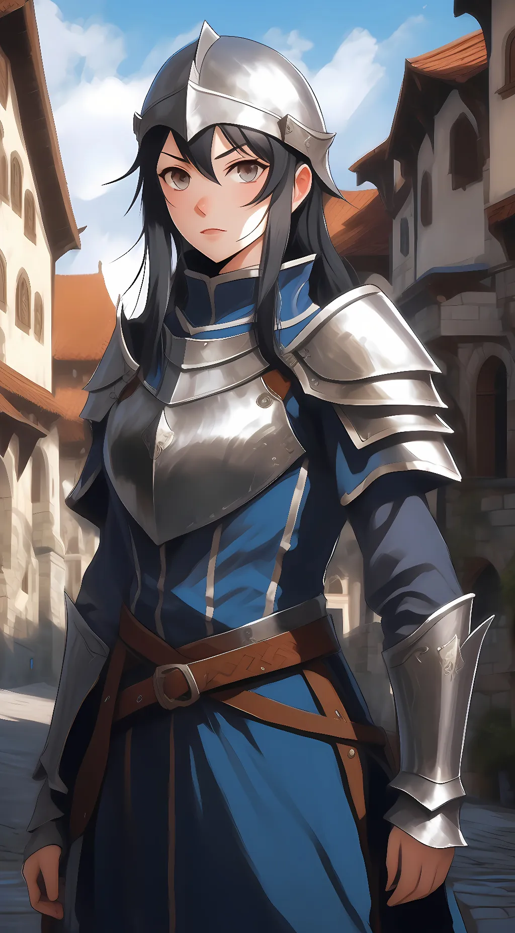 ai character: Guard Girl background