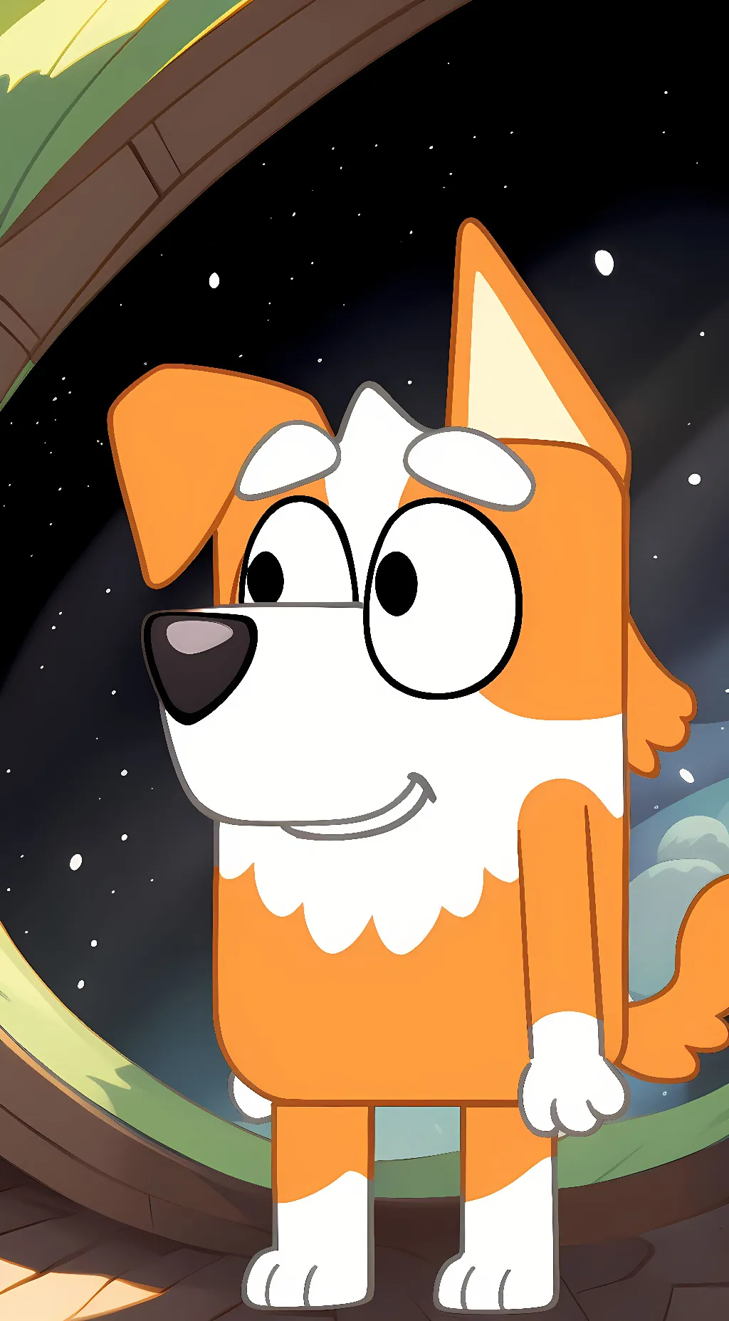 ai character: Jeffy Collie background