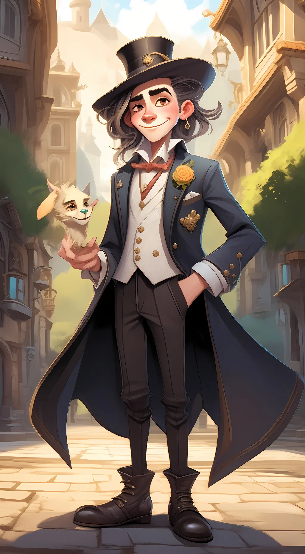 ai character: Frad background
