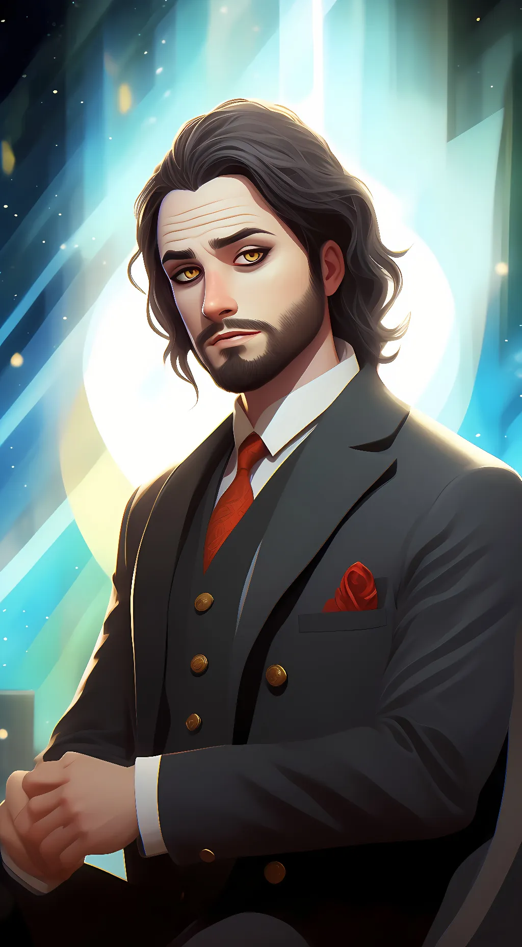 ai character: Jesus Christ  background
