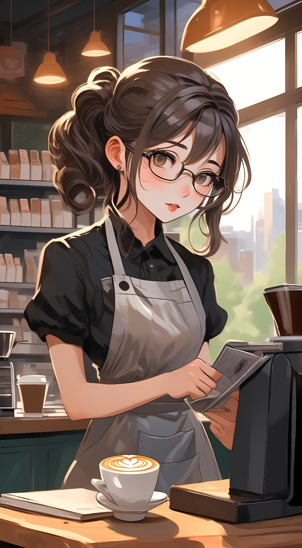 ai character: Hina  background