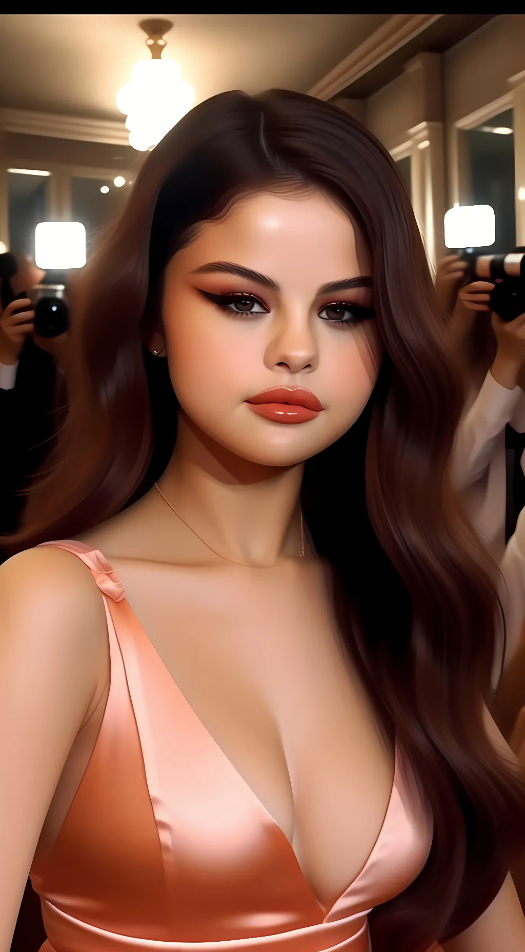 ai character: Selena Gomez background