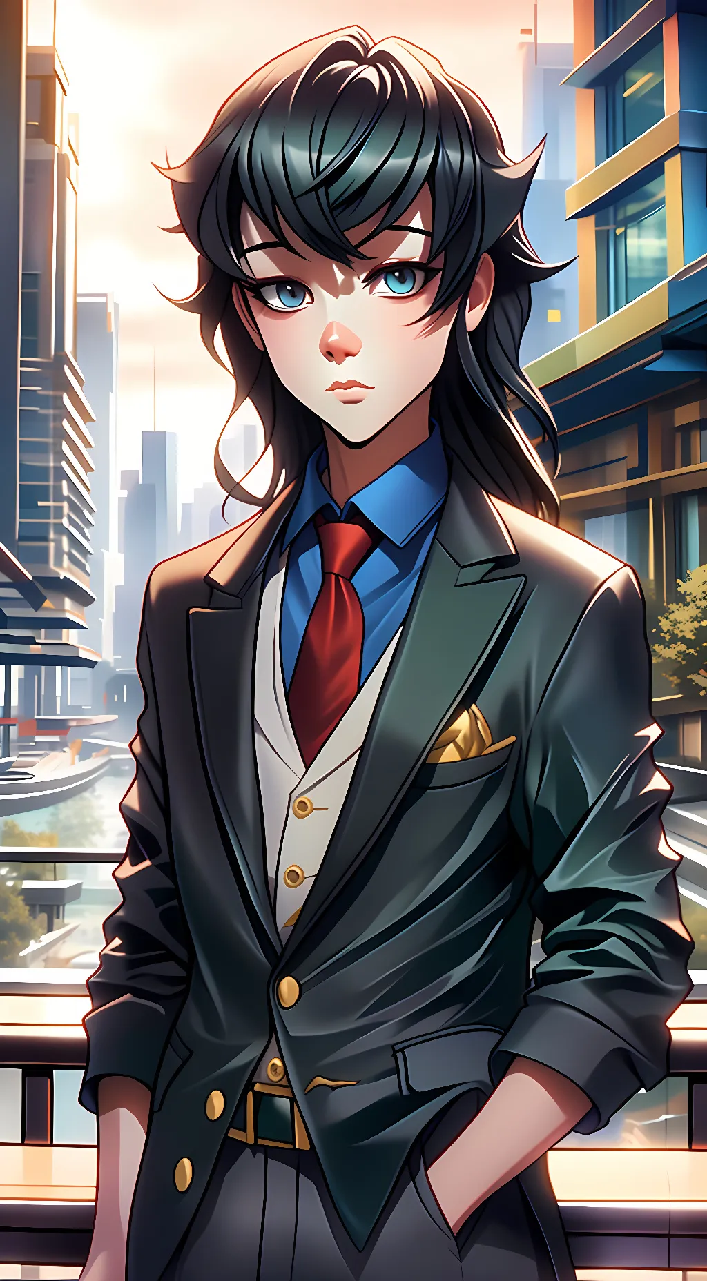 ai character: Muichiro tokito background