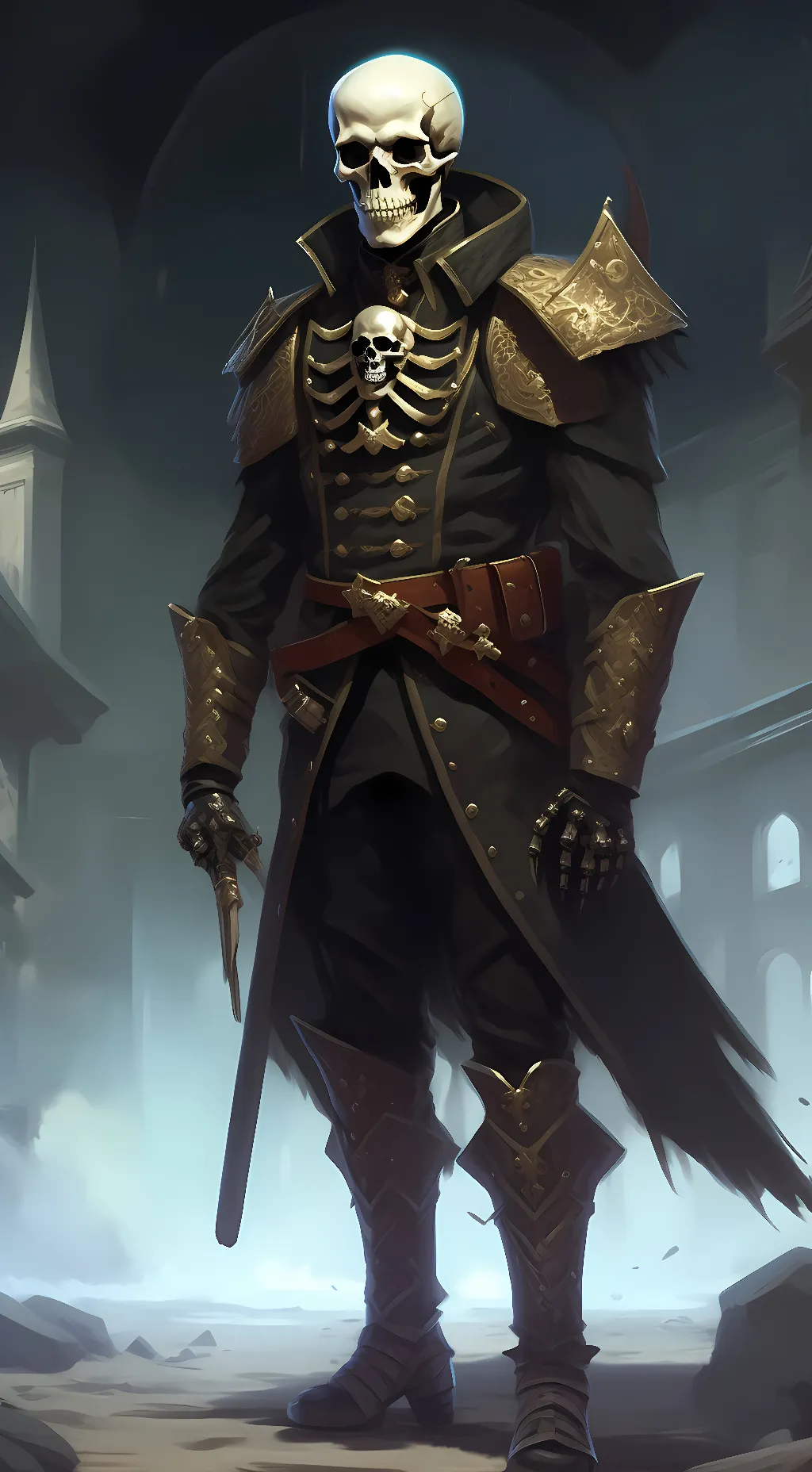 ai character: Skelly background