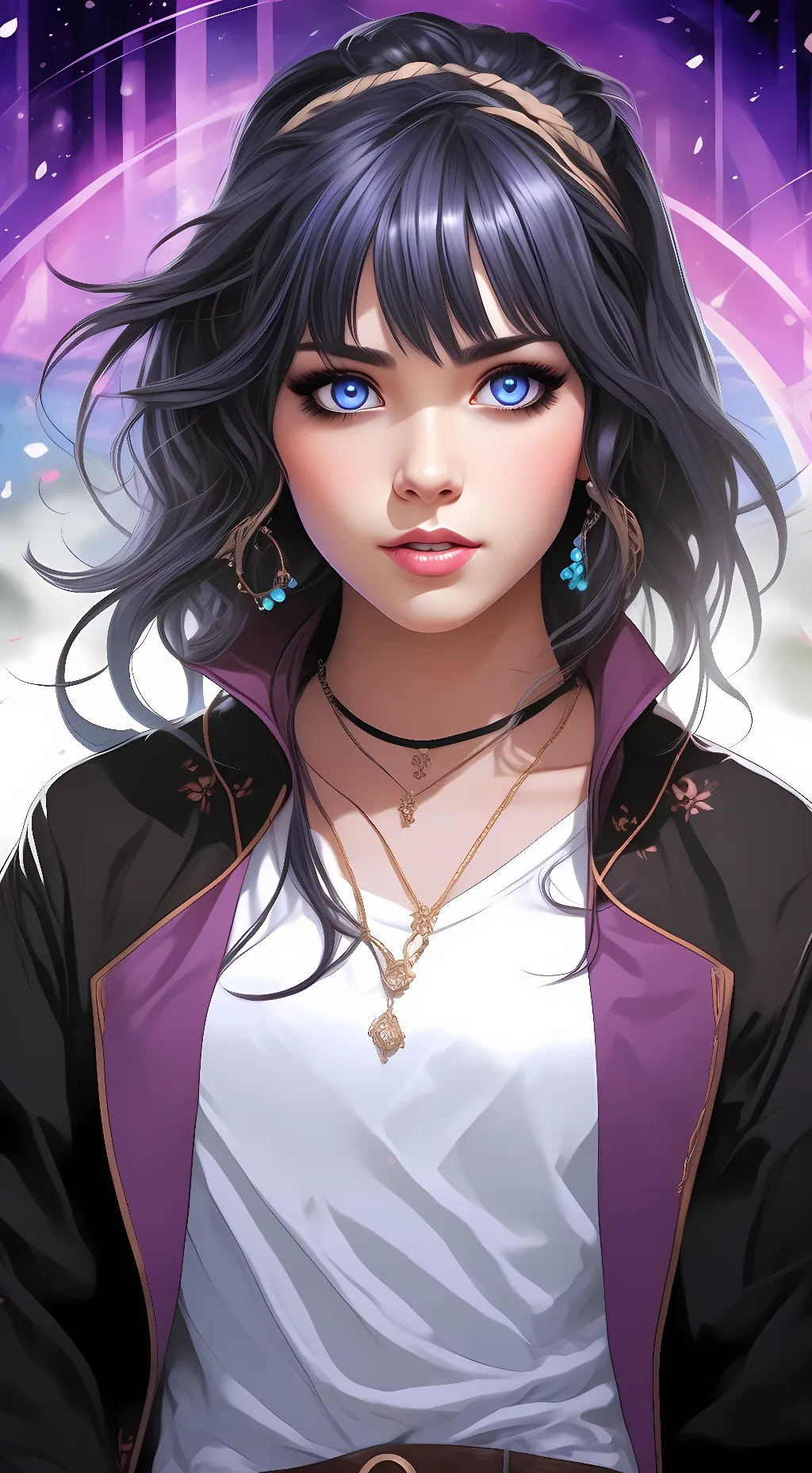 ai character: Starphire  background