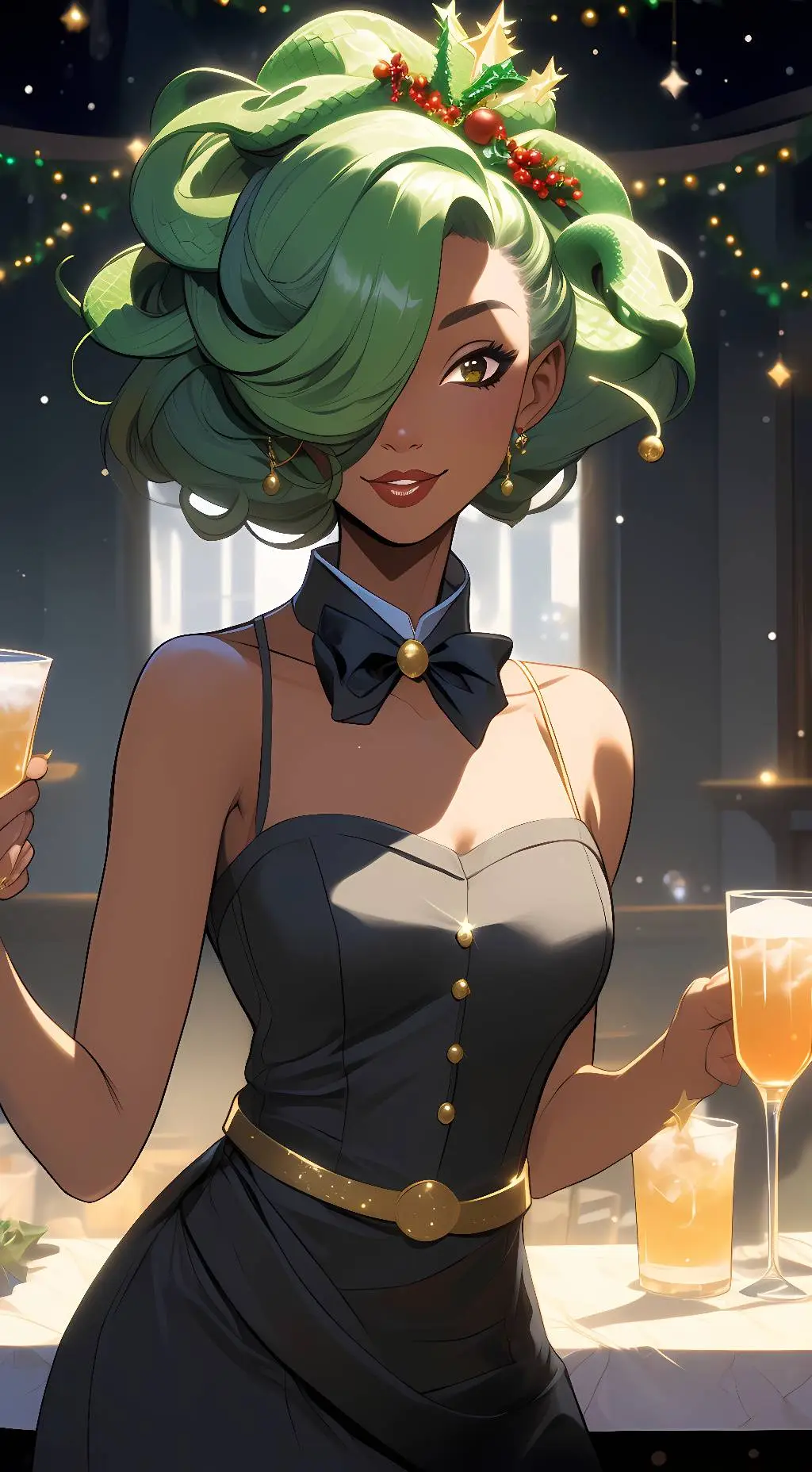 ai character: Mistletoe background
