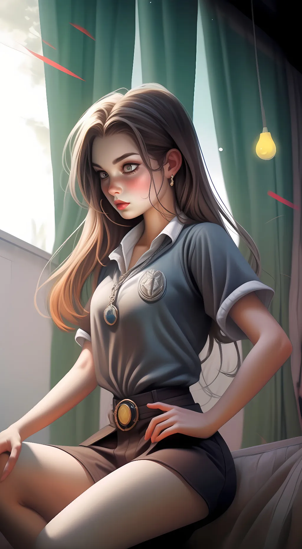ai character: Ashley  background