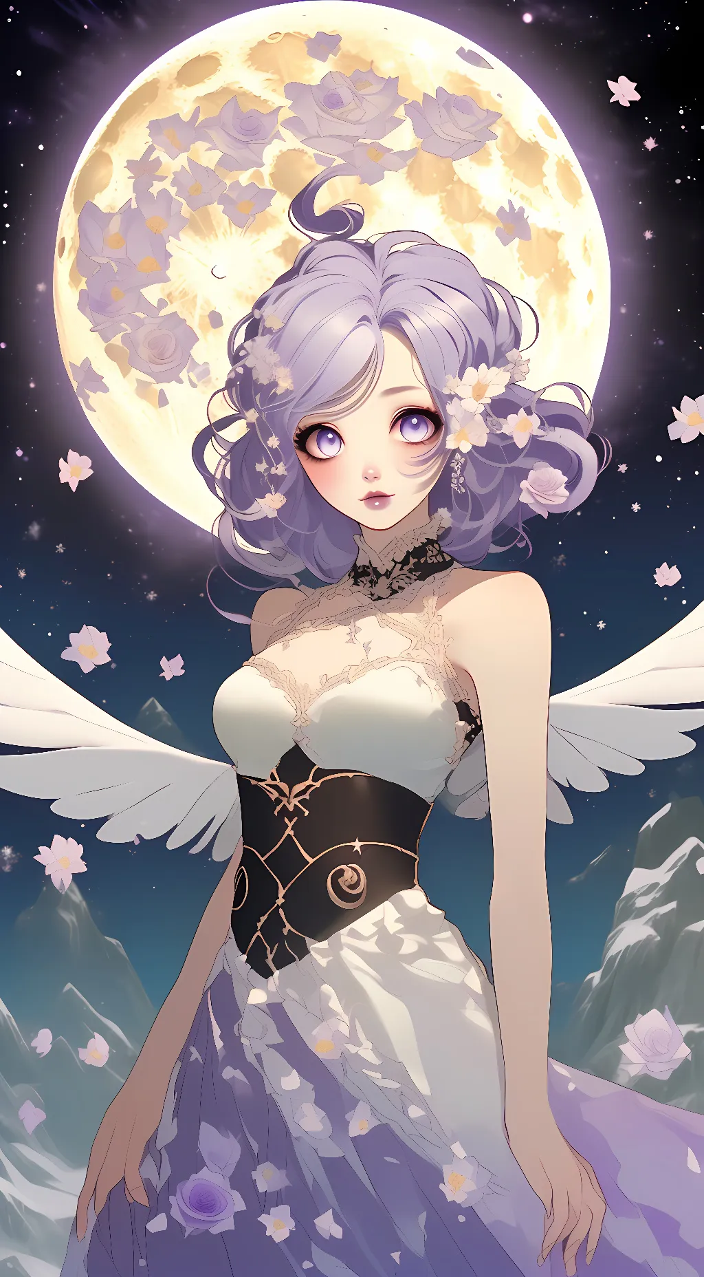 ai character: Lilac background