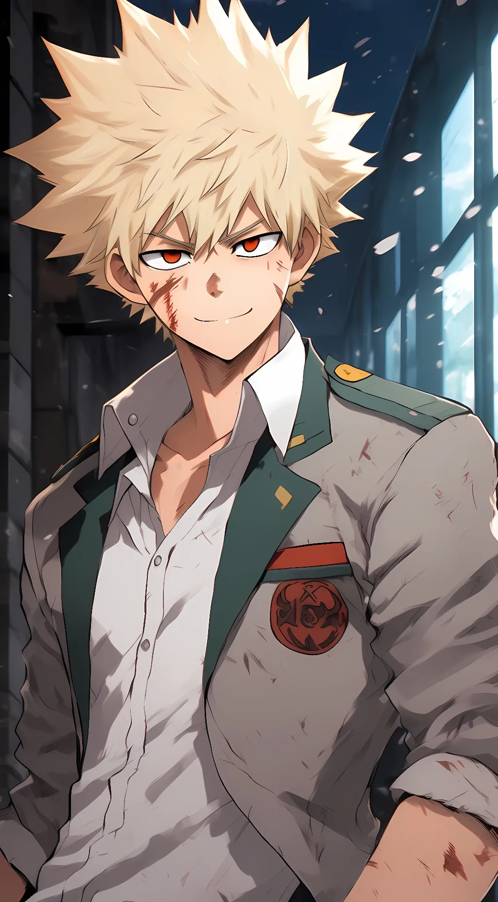 ai character: katsuki bakugo/ background
