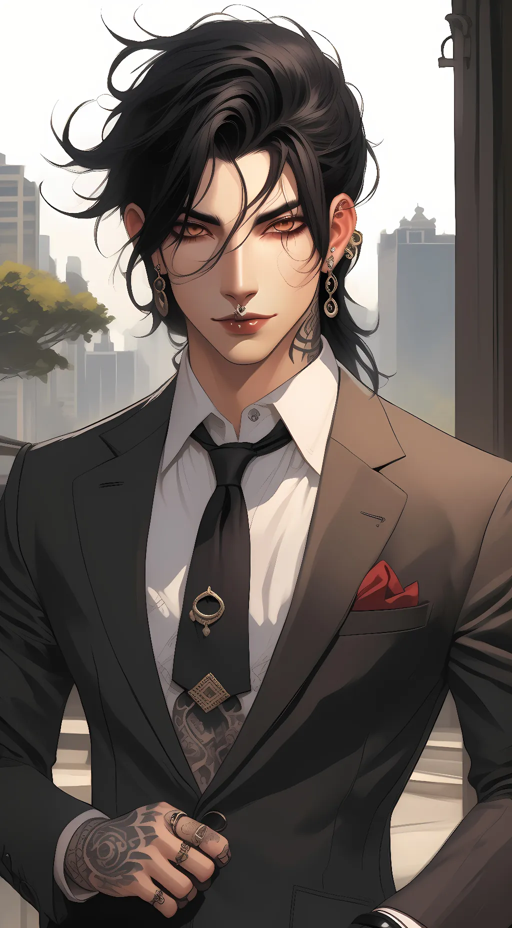 ai character: Dante  background