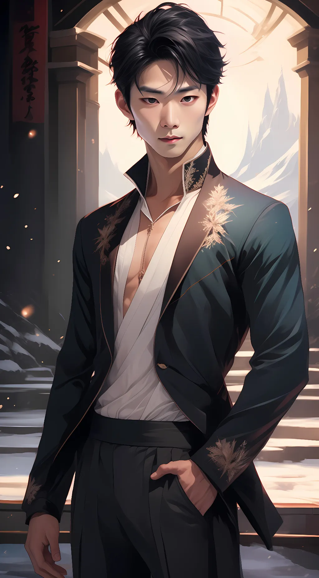 ai character: Yuzuru Hanyu  background