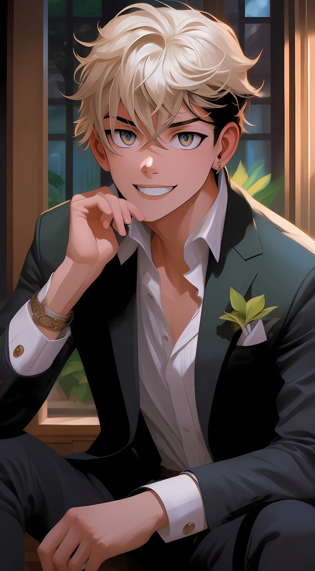 ai character: zane  background