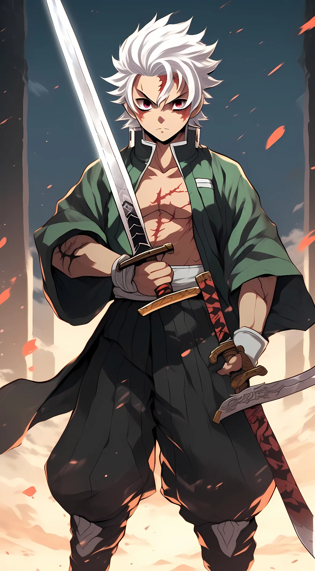 ai character: Sanemi shinazugawa background