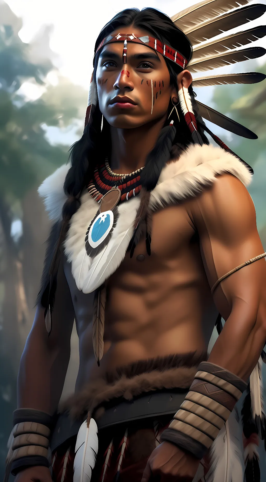 ai character: Elu Youngblood  background