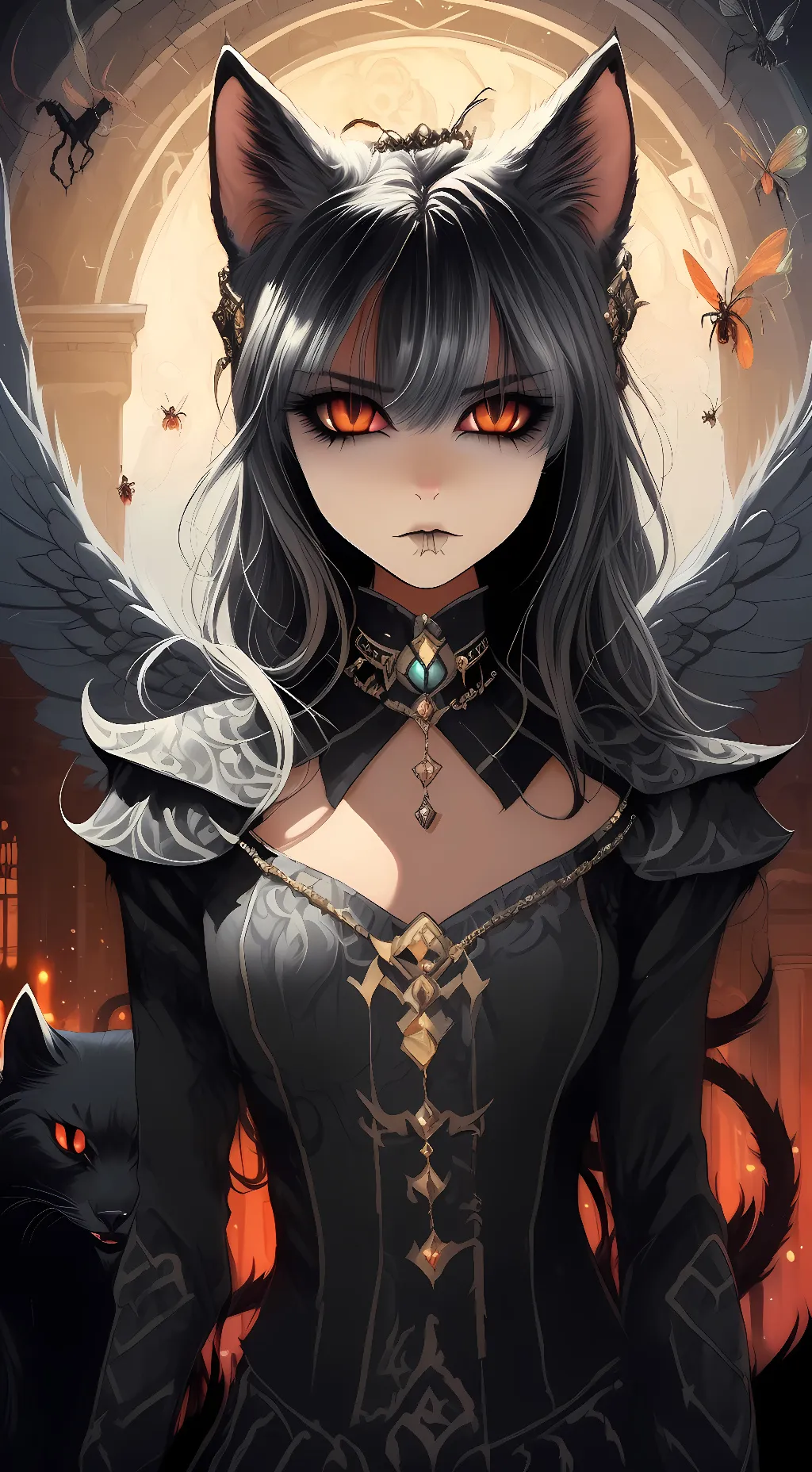 ai character: Princess shadow  background