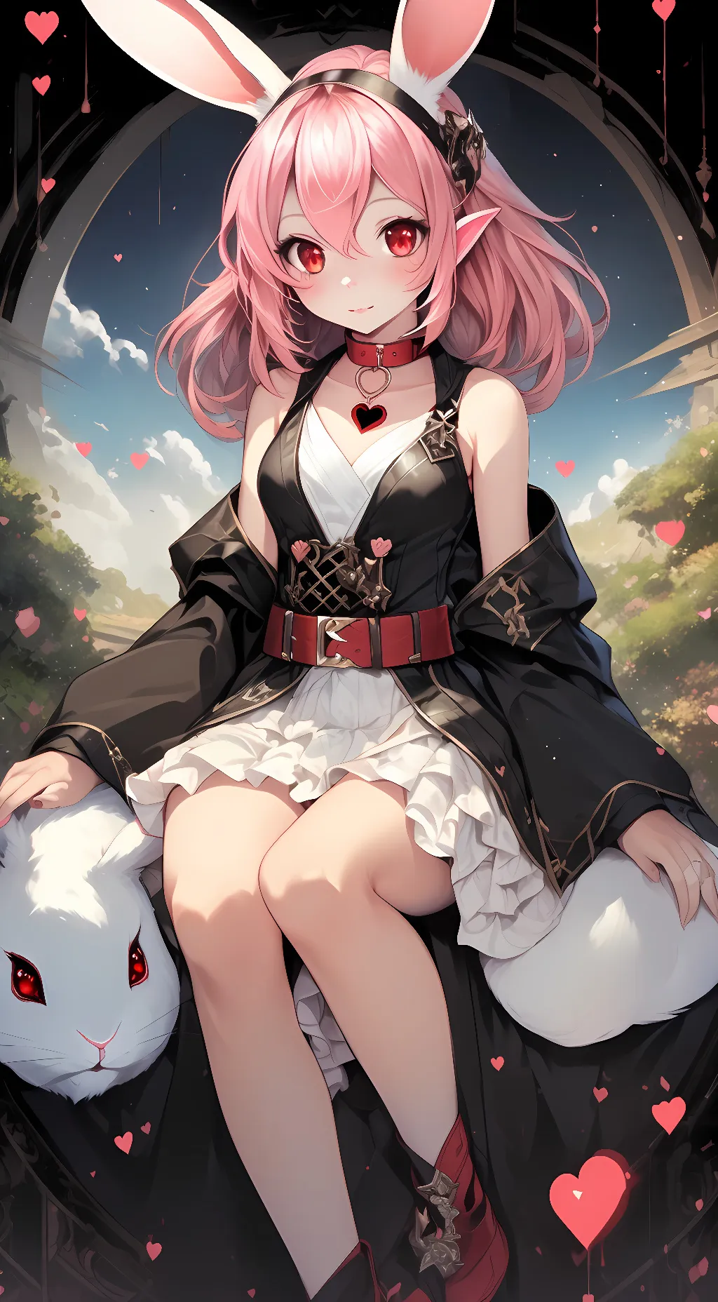 ai character: milly chan bunny background