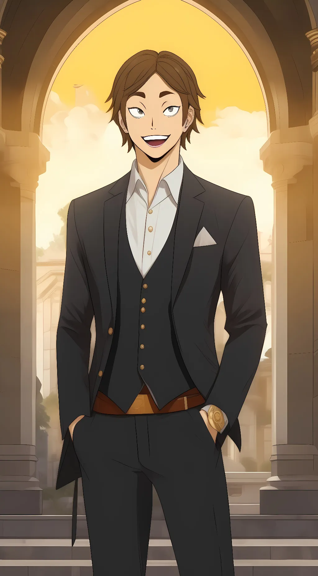 ai character: Motoya Komori background
