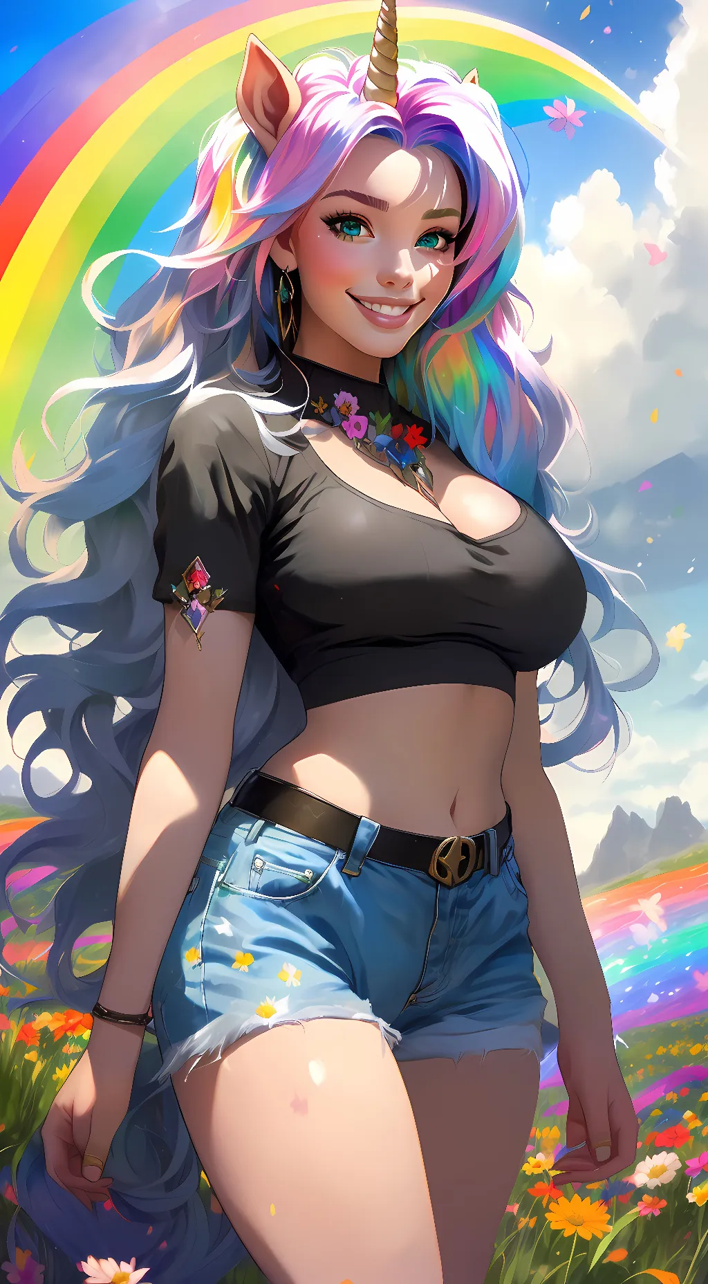 ai character: Aurora background