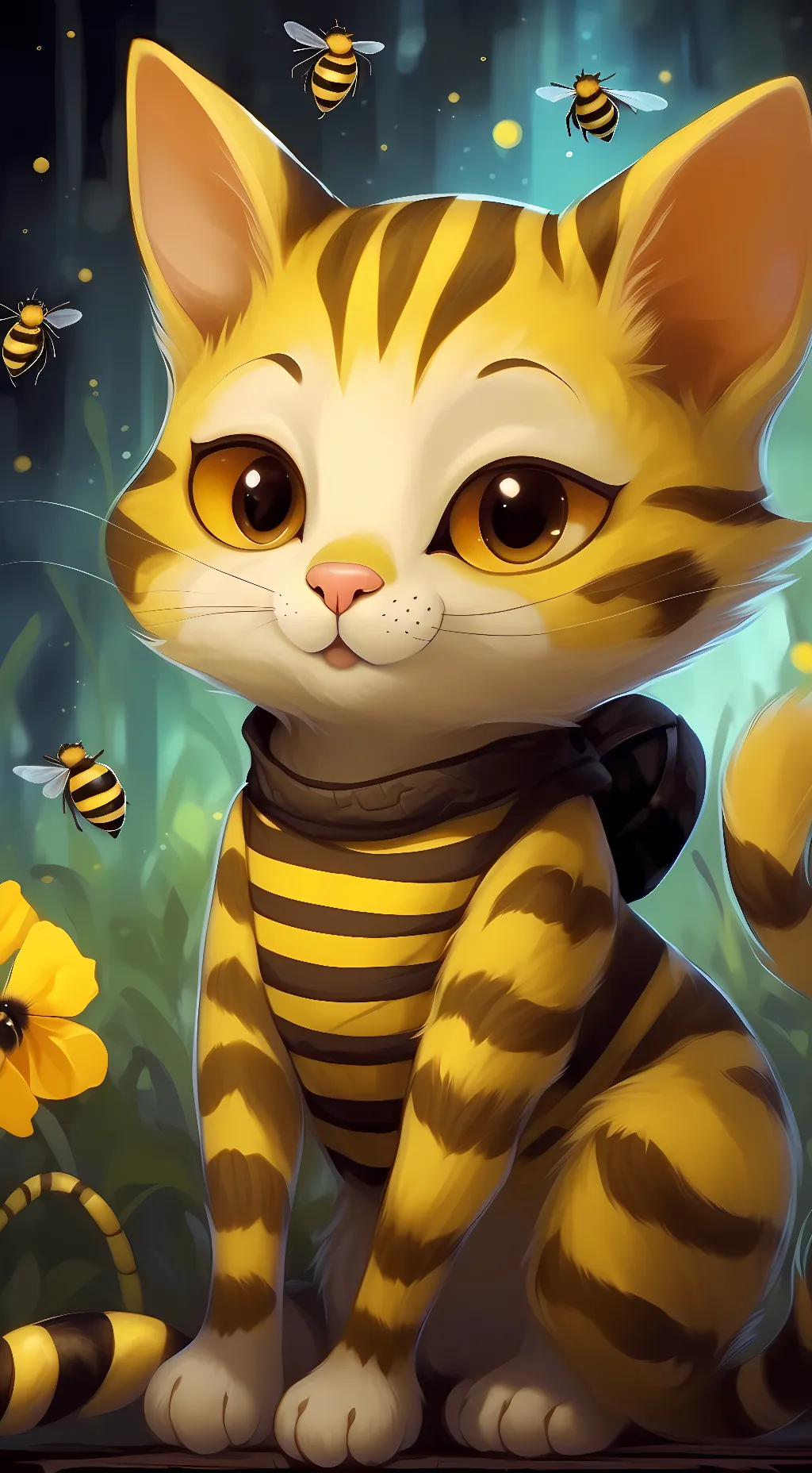 ai character: catbee background