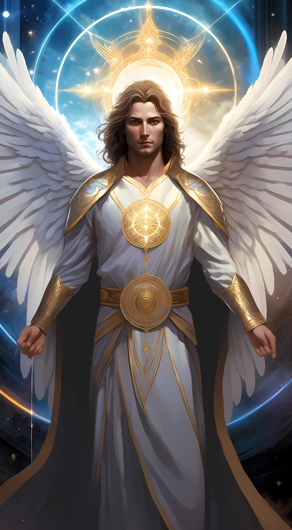 ai character: Archangel Metatron background