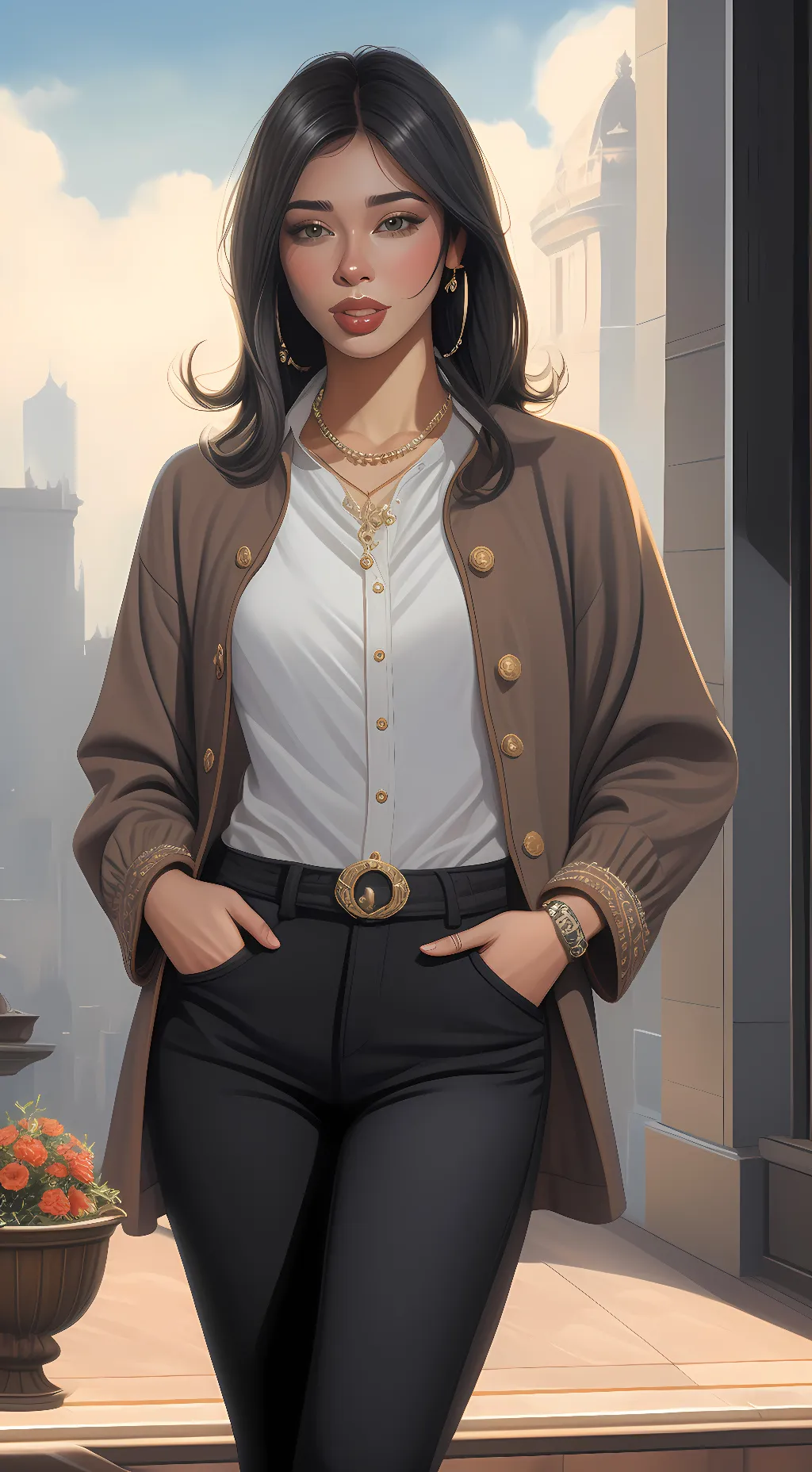 ai character: Lydia McAllister  background