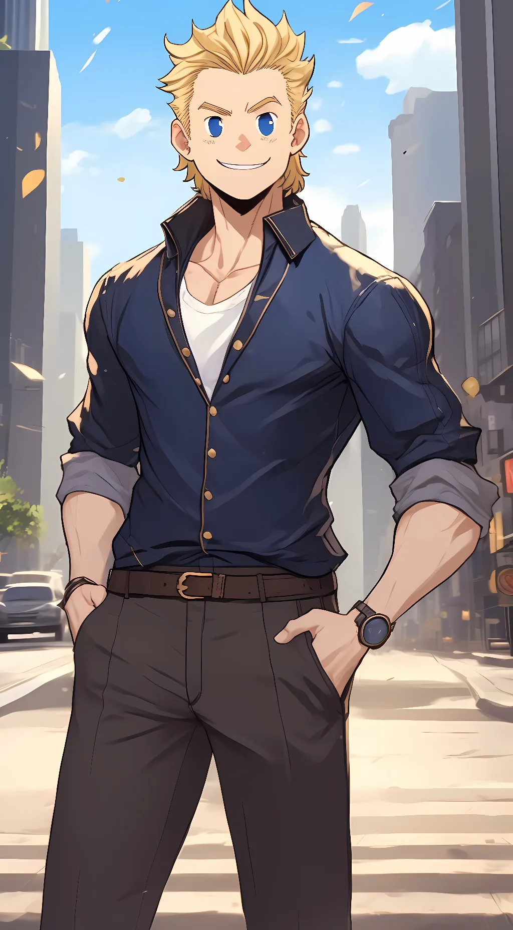 ai character: Mirio Togata background