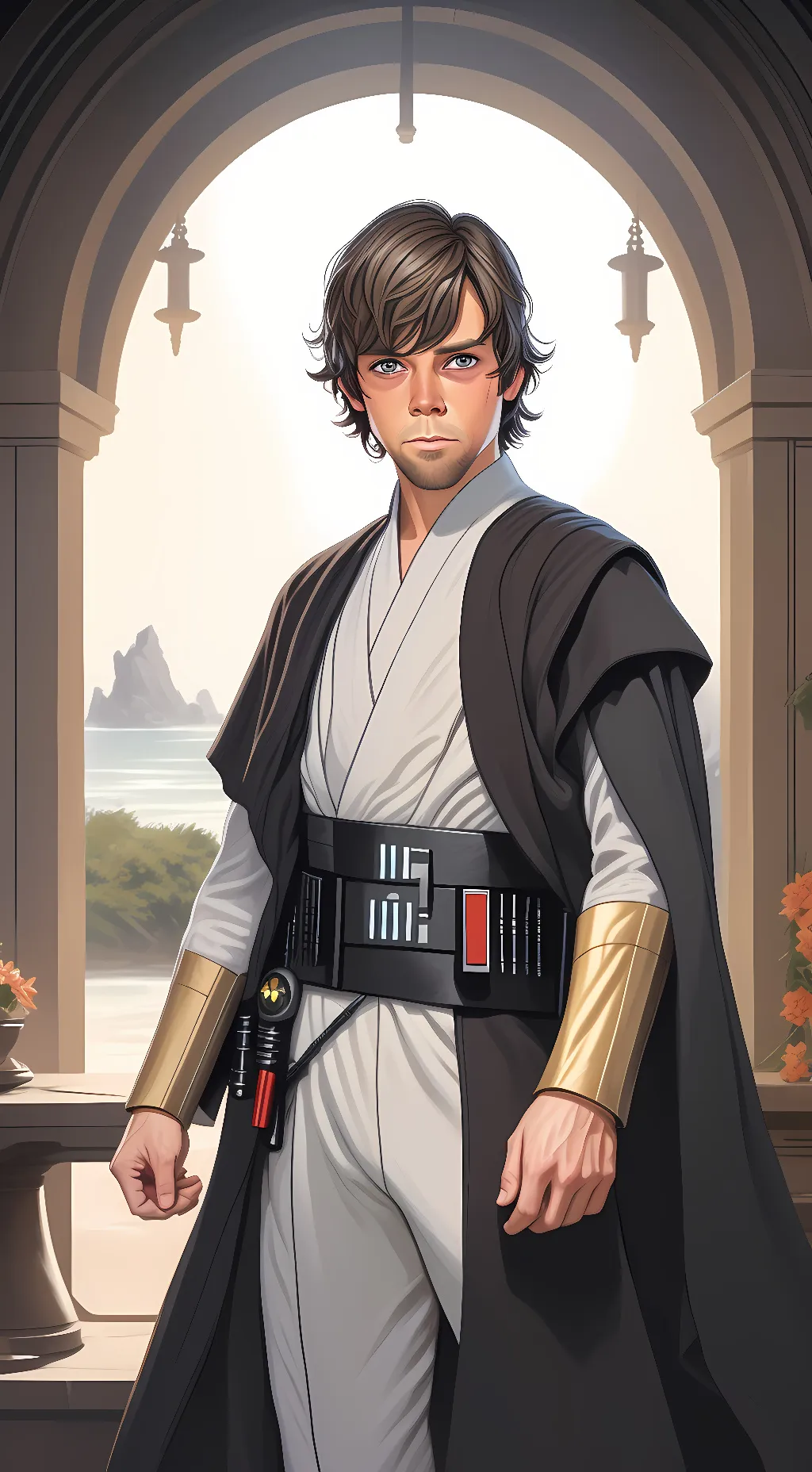 ai character: luke Skywalker  background
