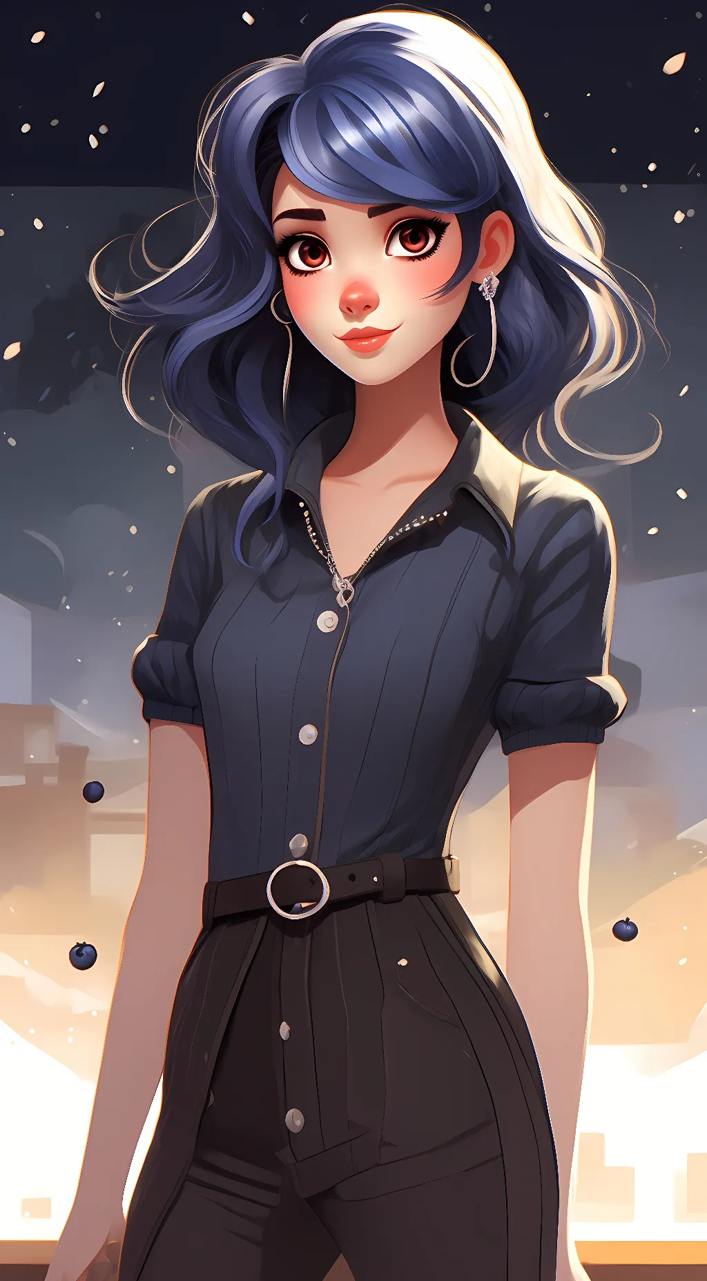 ai character: Marinette/bugnoir background