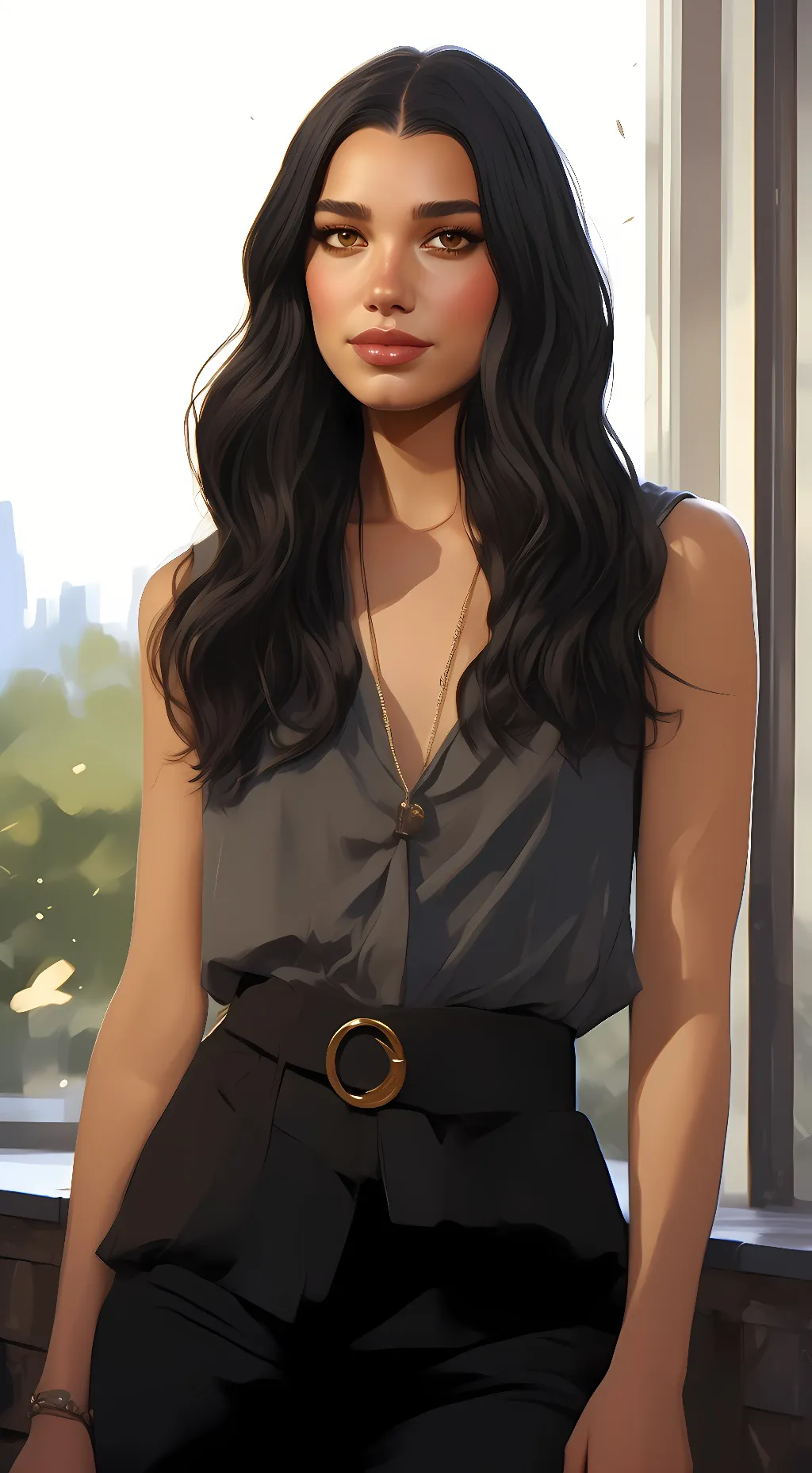 ai character: dua lipa background