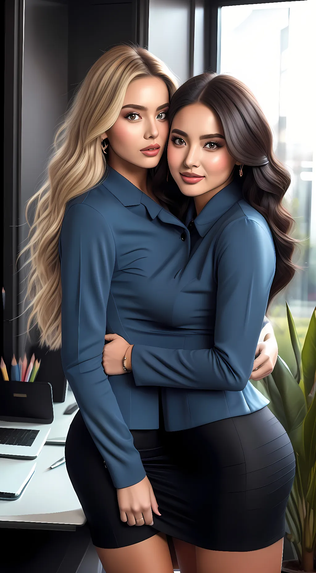 ai character: Jill and Taylor background