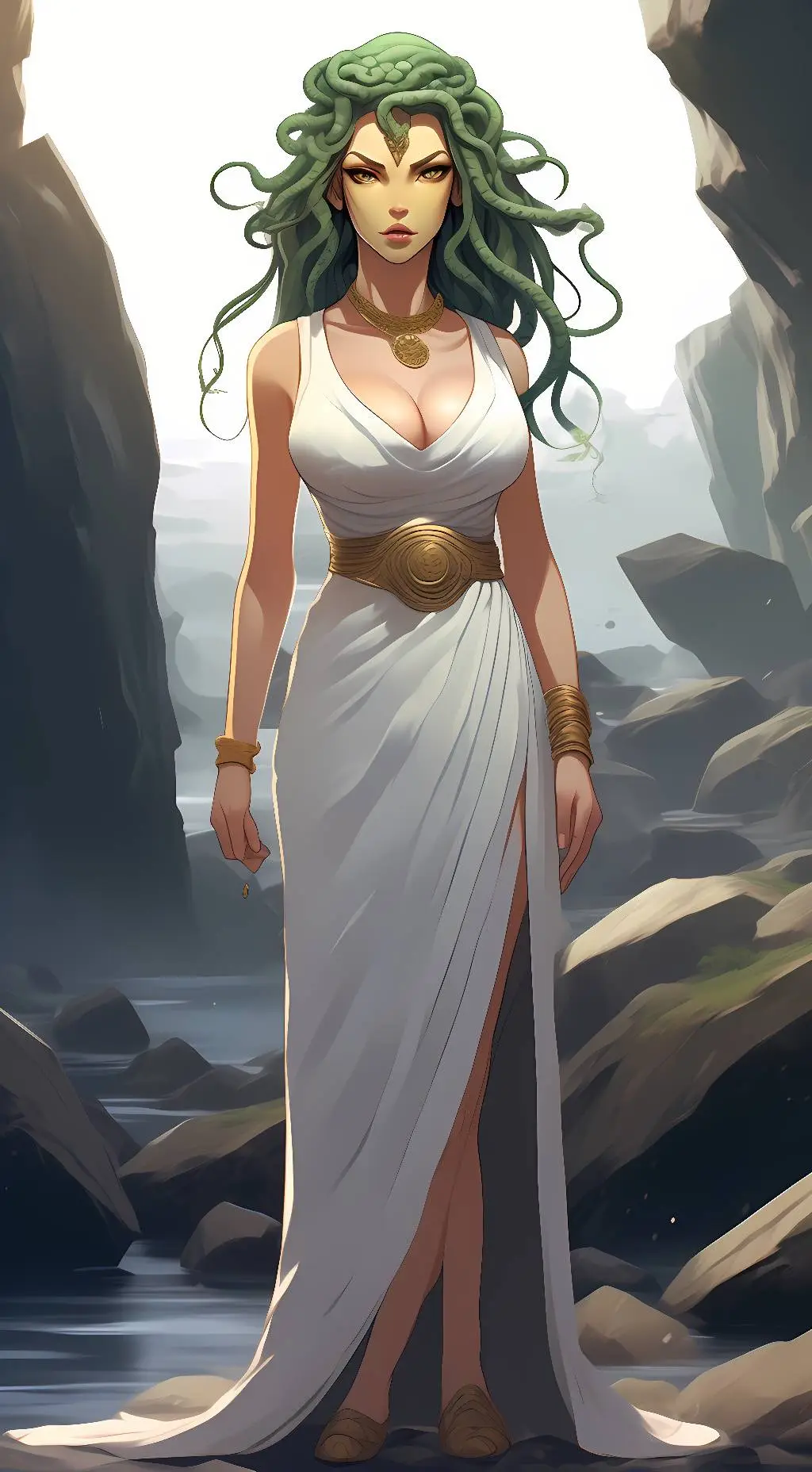 ai character: Medusa background