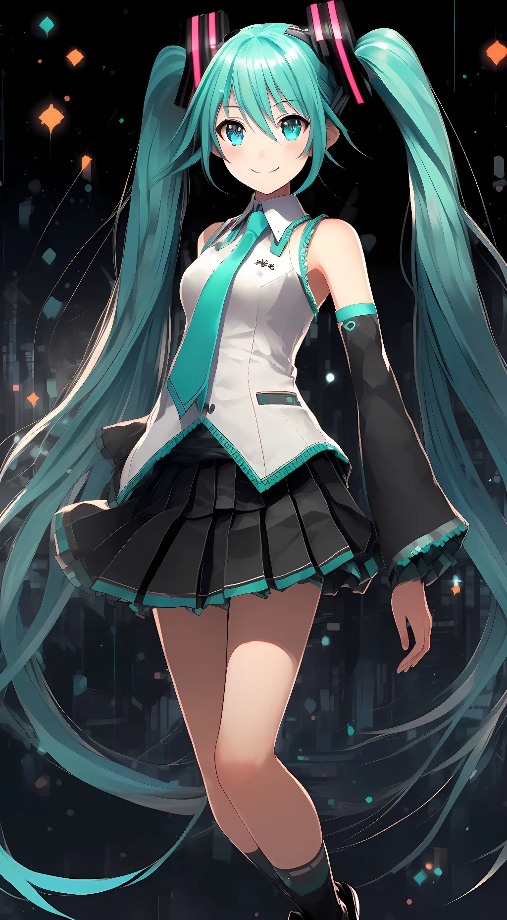 ai character: Hatsune Miku background