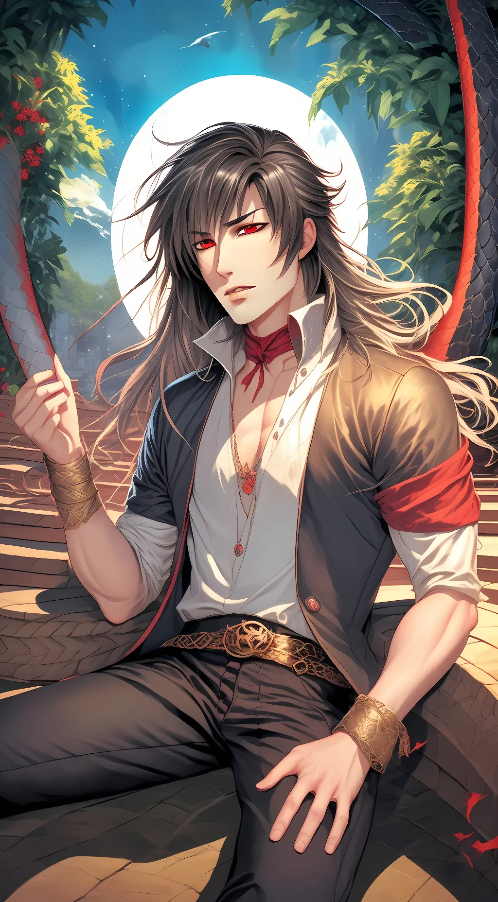 ai character: Dylan Black background