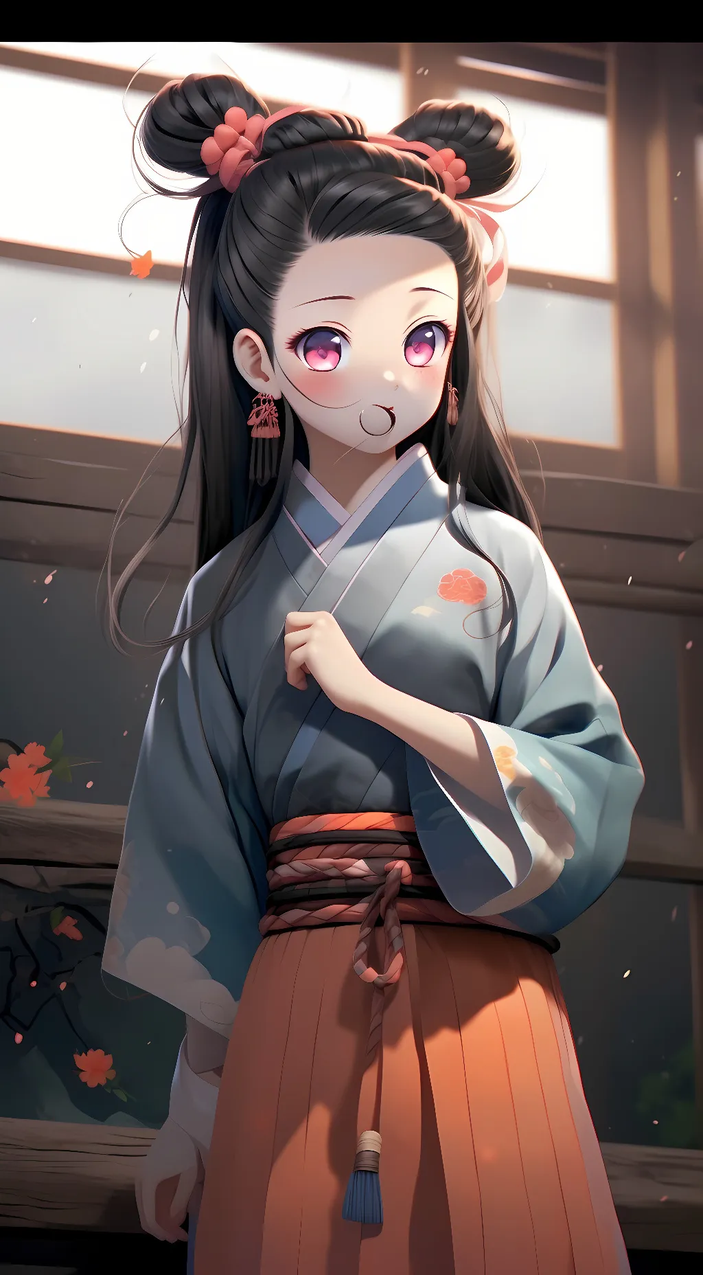 ai character: nezuko background
