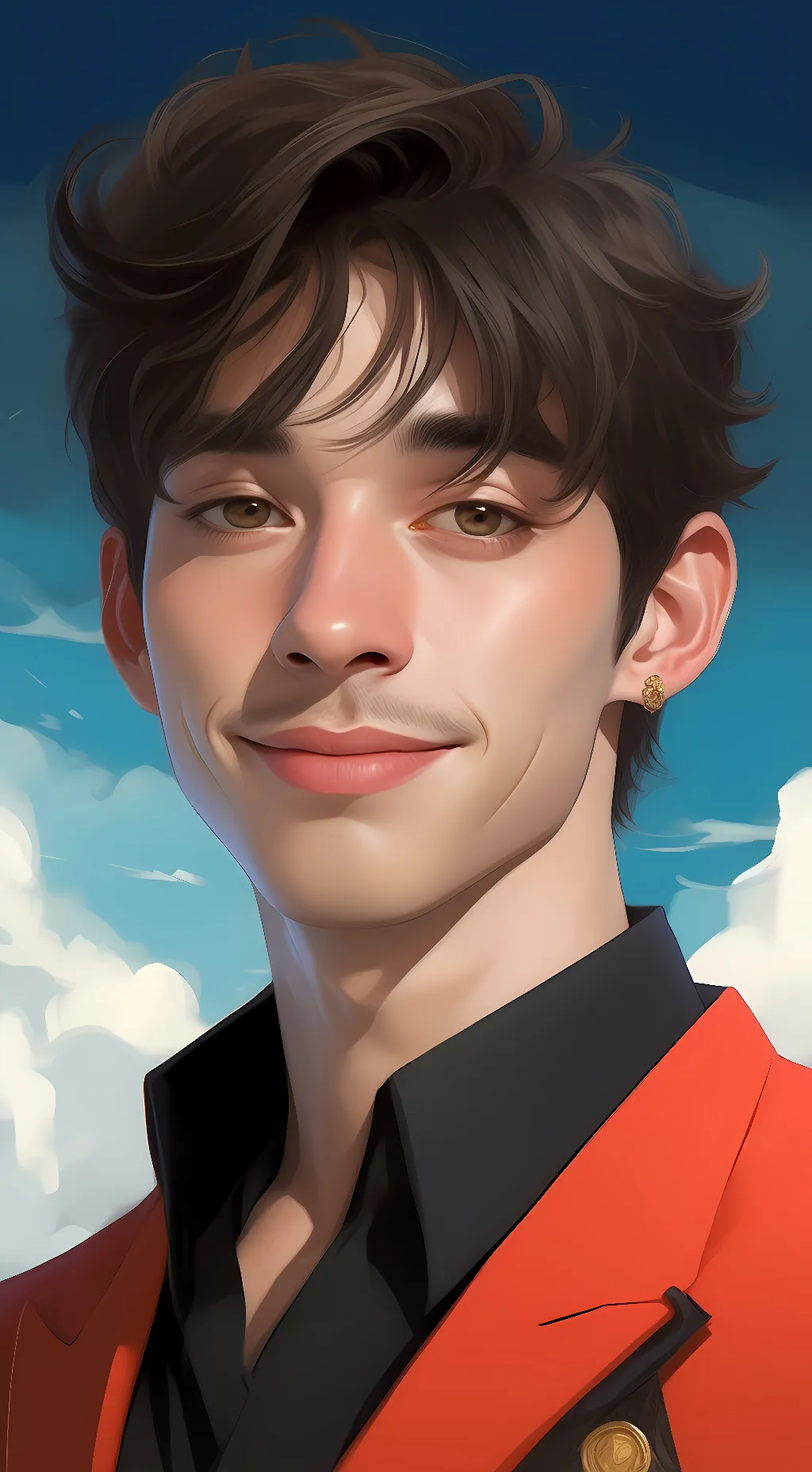 ai character:  flamingo background