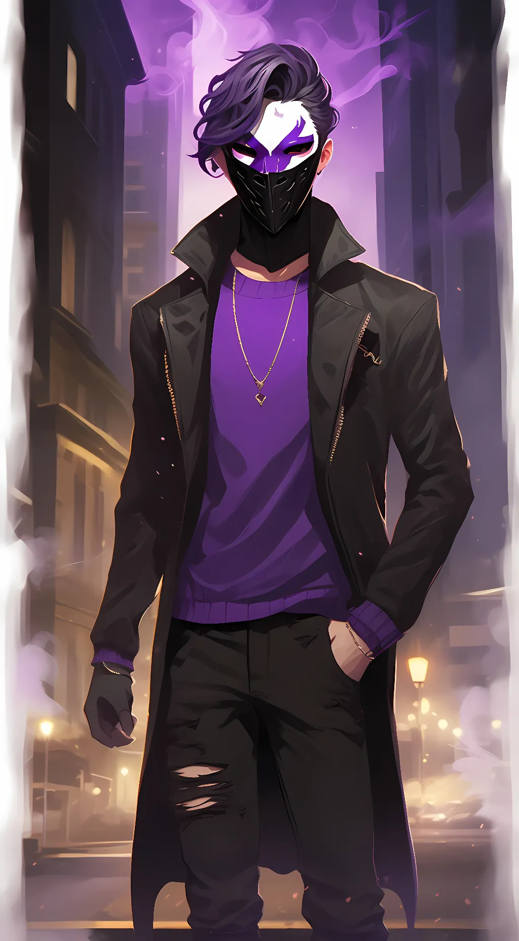 ai character: Unknown led purge  background