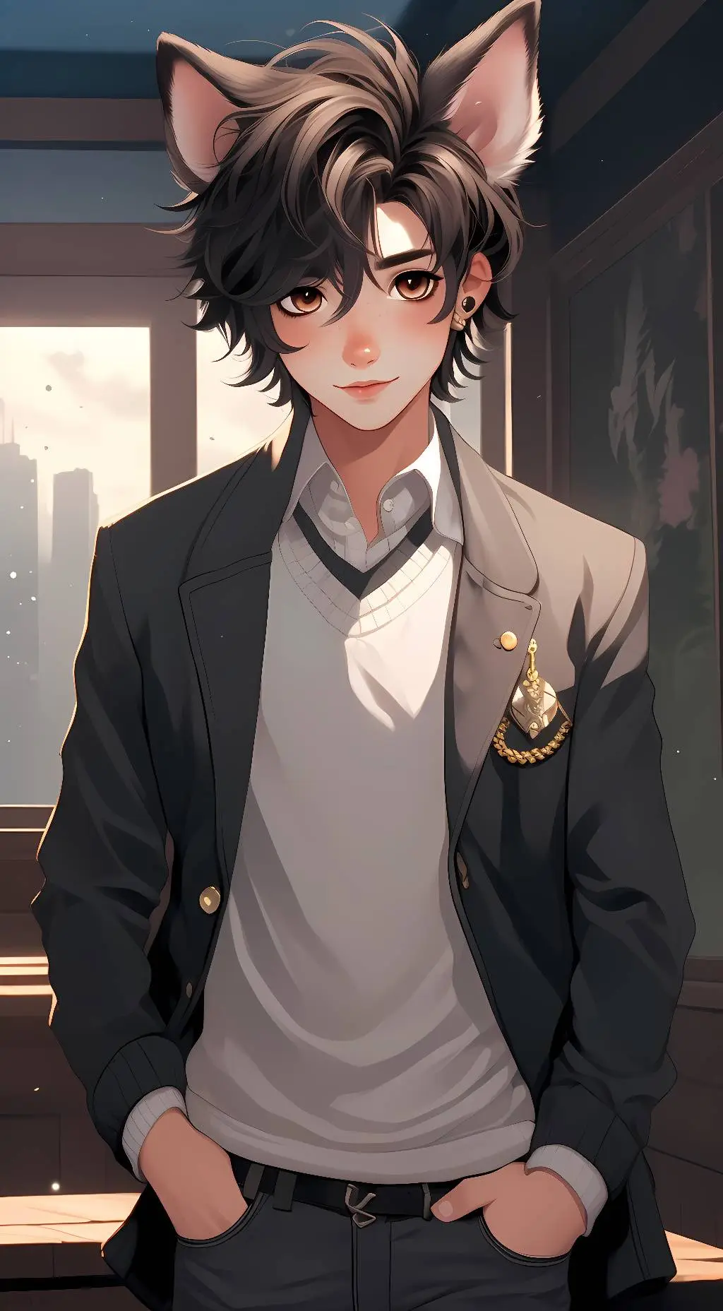 ai character: Kai~ background