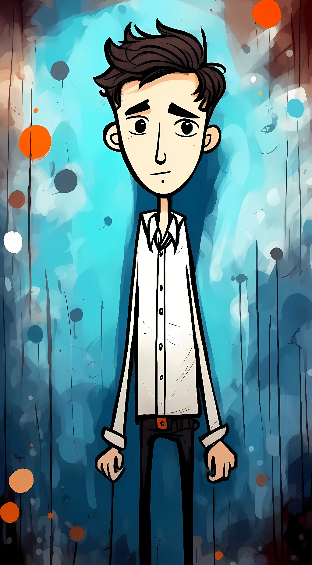 ai character: doodle guy background