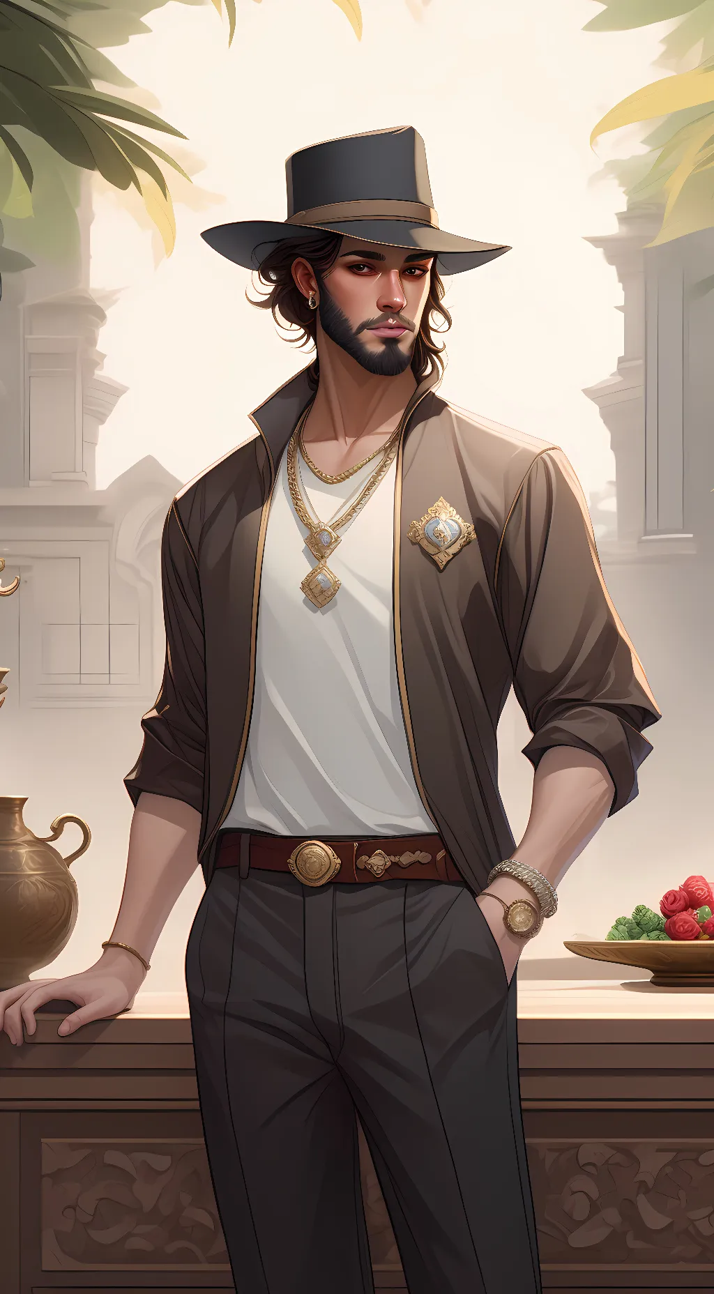 ai character: mr. checker background