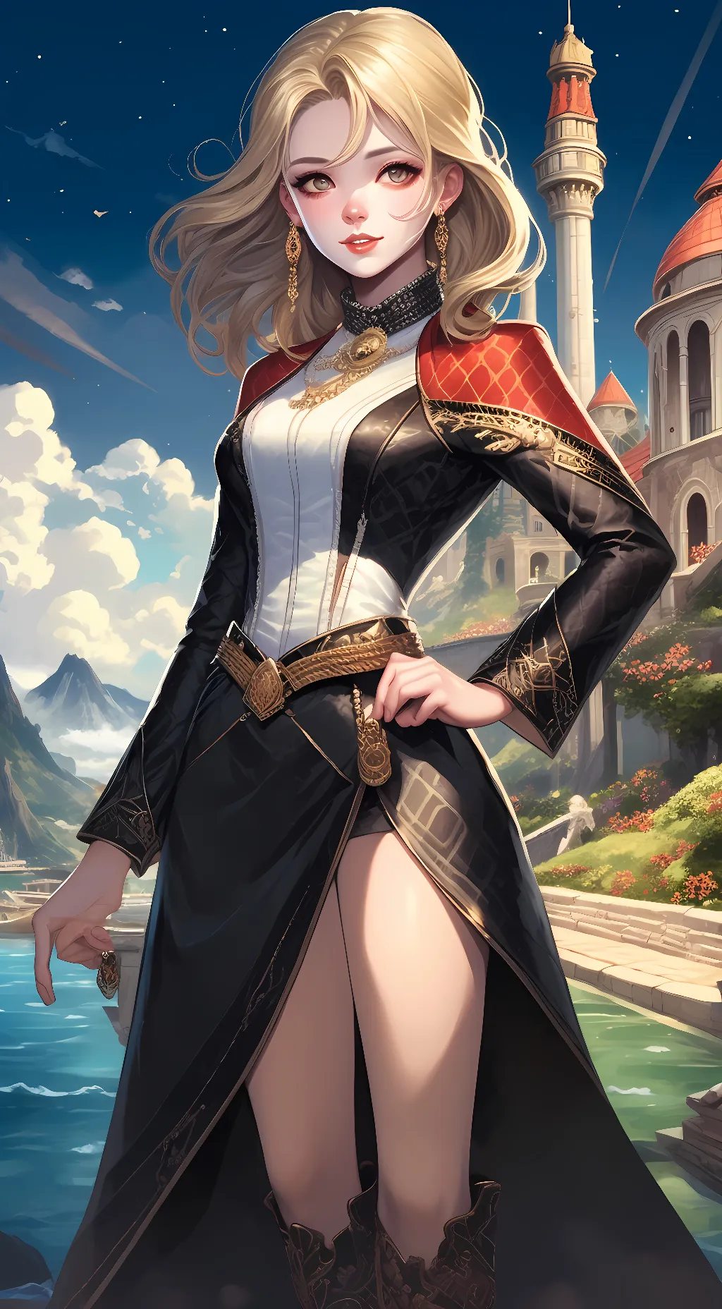 ai character: rose background