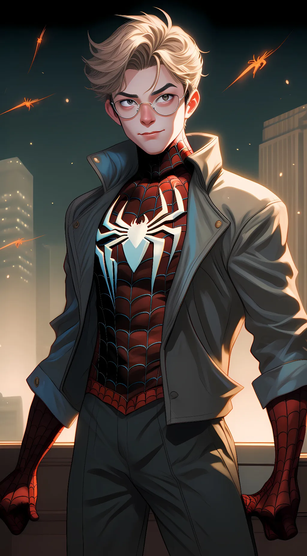 ai character: Peter parker Sp background