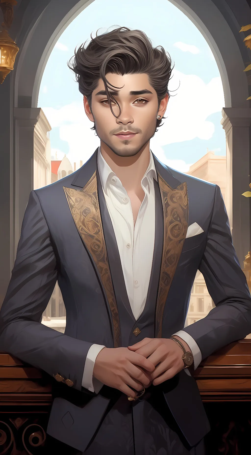 ai character: Zayn  background