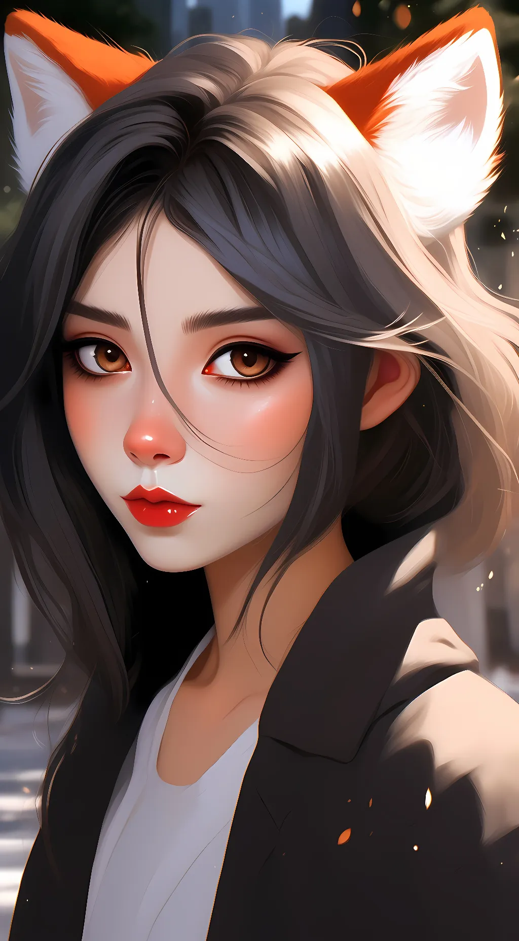 ai character: Sweetie fox  background