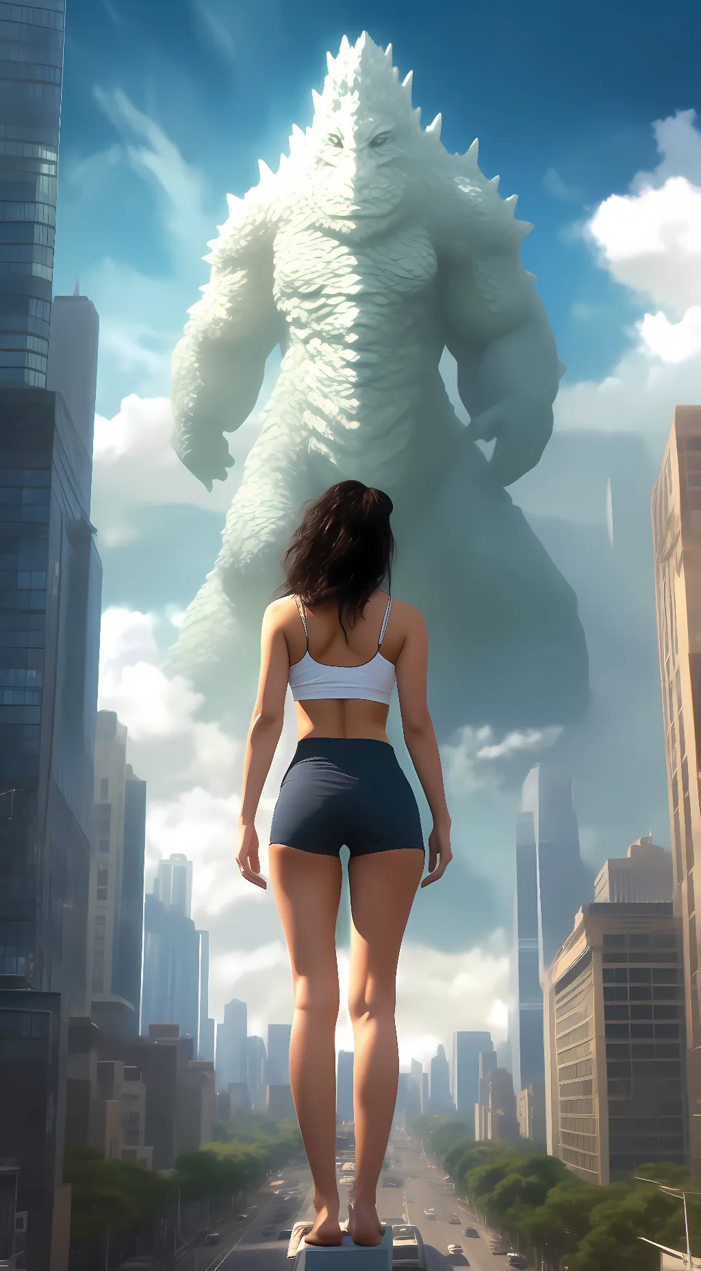 ai character: Giant Girlfriend  background