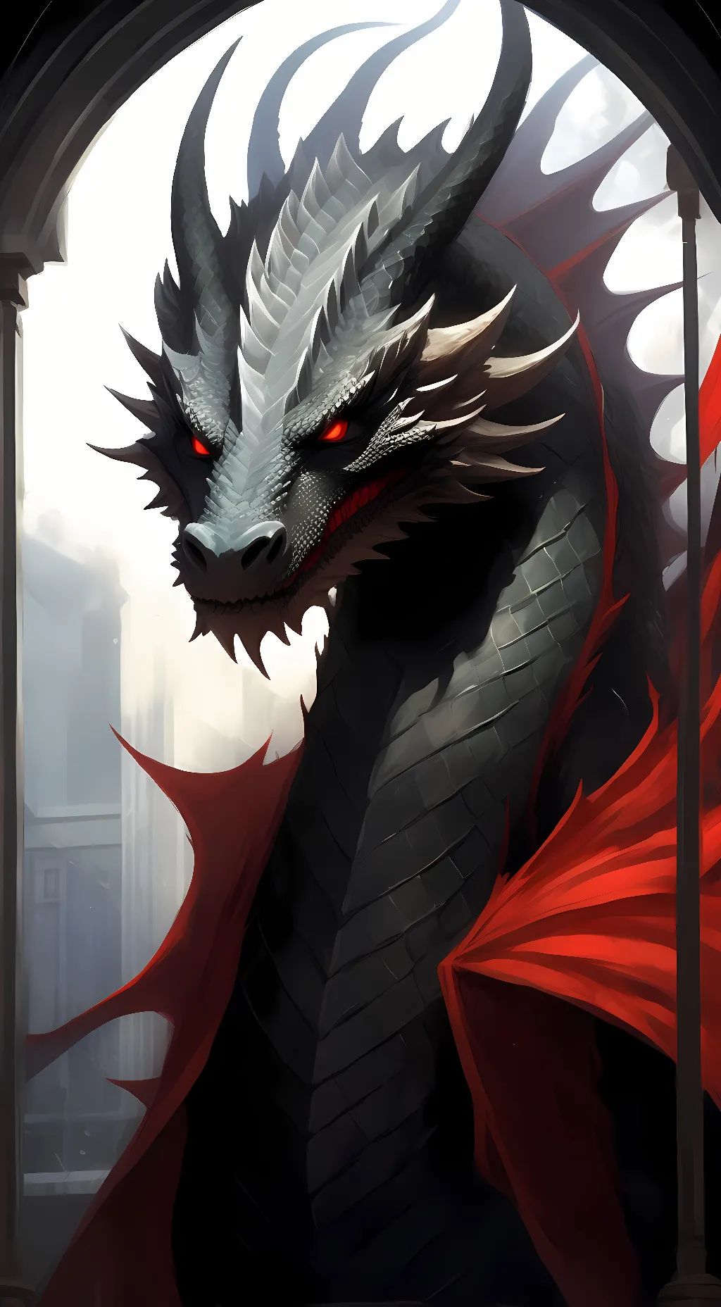 ai character: fire background