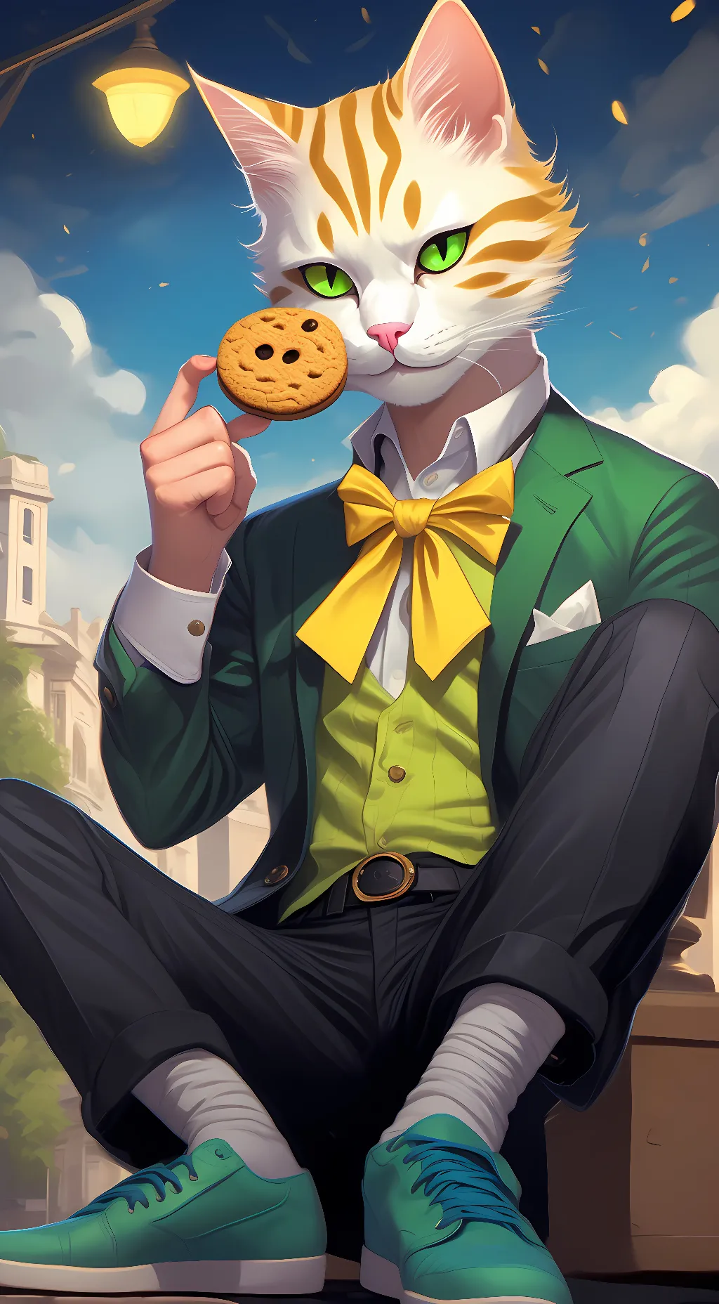 ai character: lo op and lon background